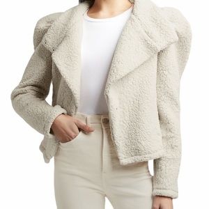 Express Gray Puff Sleeve Jacket size M